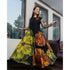 2PC ORGANZA DIGITAL PRINTED FROCK.(03)