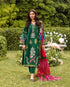 MAIRA KHAN 3 PIECE UN-STICH DHANAK EMBROIDERED DRESS.
